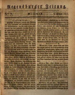 Regensburger Zeitung Mittwoch 8. Januar 1817