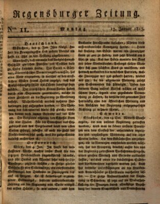 Regensburger Zeitung Montag 13. Januar 1817