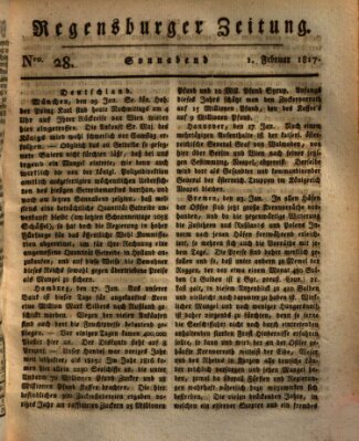 Regensburger Zeitung Samstag 1. Februar 1817