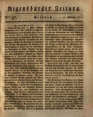 Regensburger Zeitung Mittwoch 12. Februar 1817