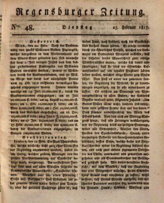 Regensburger Zeitung Dienstag 25. Februar 1817