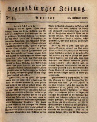 Regensburger Zeitung Freitag 28. Februar 1817