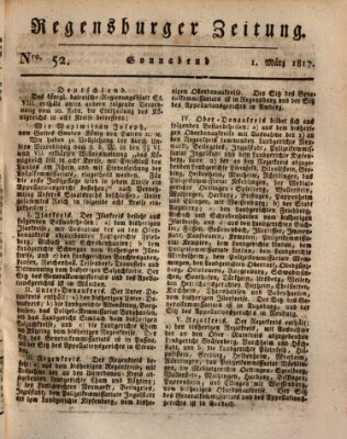 Regensburger Zeitung Samstag 1. März 1817