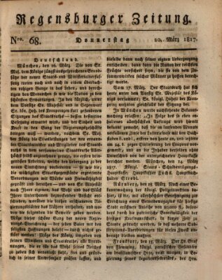 Regensburger Zeitung Donnerstag 20. März 1817