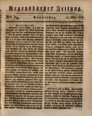 Regensburger Zeitung Donnerstag 27. März 1817