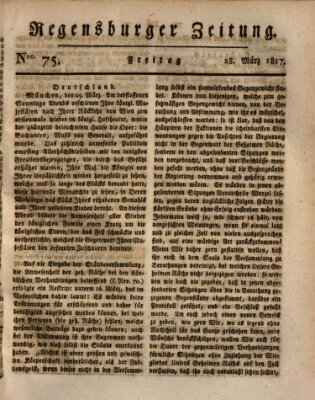 Regensburger Zeitung Freitag 28. März 1817