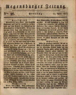 Regensburger Zeitung Freitag 11. April 1817