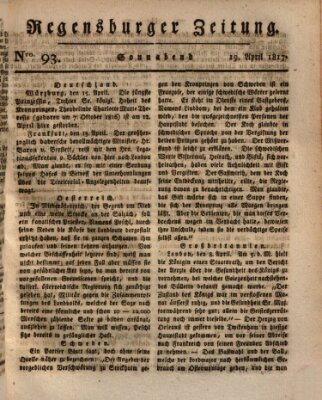 Regensburger Zeitung Samstag 19. April 1817