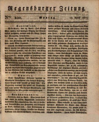 Regensburger Zeitung Montag 28. April 1817