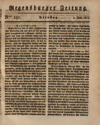 Regensburger Zeitung Dienstag 3. Juni 1817