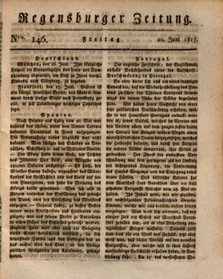 Regensburger Zeitung Freitag 20. Juni 1817