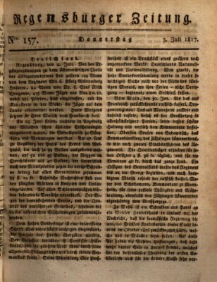 Regensburger Zeitung Donnerstag 3. Juli 1817