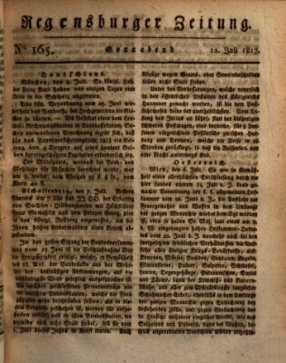 Regensburger Zeitung Samstag 12. Juli 1817