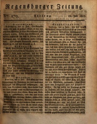 Regensburger Zeitung Freitag 18. Juli 1817