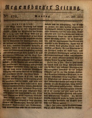 Regensburger Zeitung Montag 21. Juli 1817