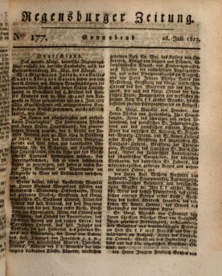 Regensburger Zeitung Samstag 26. Juli 1817