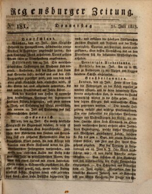 Regensburger Zeitung Donnerstag 31. Juli 1817