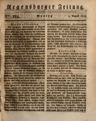 Regensburger Zeitung Montag 4. August 1817