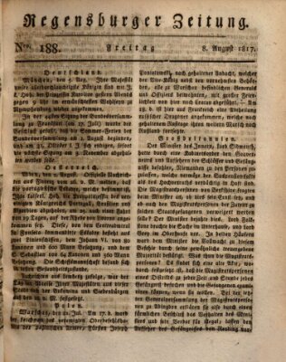 Regensburger Zeitung Freitag 8. August 1817