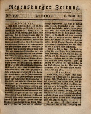 Regensburger Zeitung Dienstag 19. August 1817