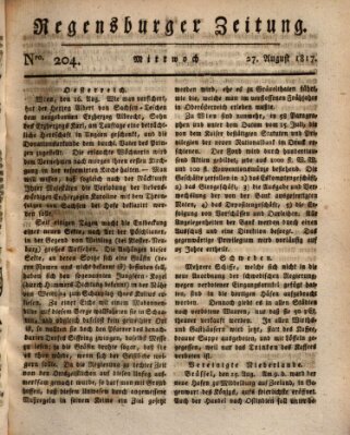 Regensburger Zeitung Mittwoch 27. August 1817