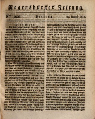 Regensburger Zeitung Freitag 29. August 1817