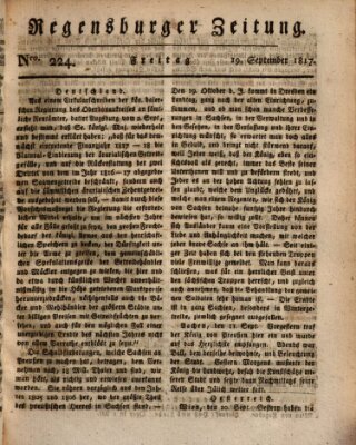 Regensburger Zeitung Freitag 19. September 1817