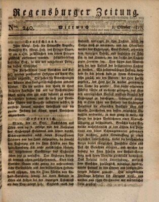 Regensburger Zeitung Mittwoch 8. Oktober 1817