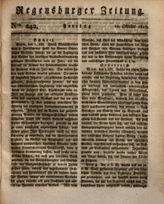 Regensburger Zeitung Freitag 10. Oktober 1817