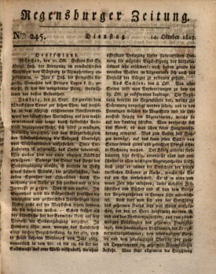 Regensburger Zeitung Dienstag 14. Oktober 1817