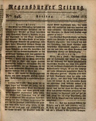 Regensburger Zeitung Freitag 17. Oktober 1817