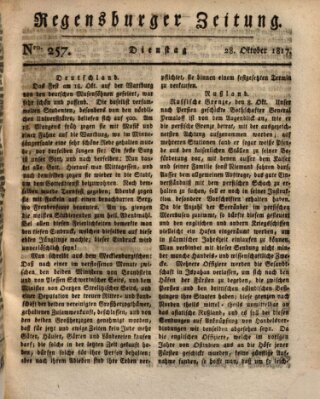 Regensburger Zeitung Dienstag 28. Oktober 1817