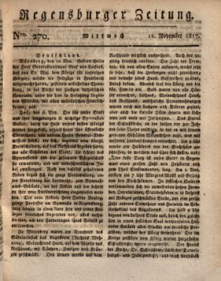 Regensburger Zeitung Mittwoch 12. November 1817
