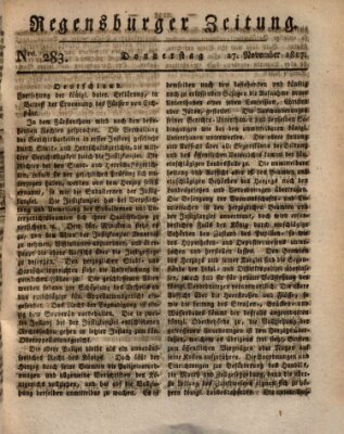 Regensburger Zeitung Donnerstag 27. November 1817