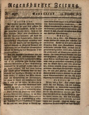 Regensburger Zeitung Samstag 13. Dezember 1817