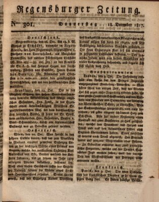 Regensburger Zeitung Donnerstag 18. Dezember 1817