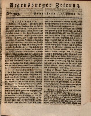 Regensburger Zeitung Samstag 20. Dezember 1817