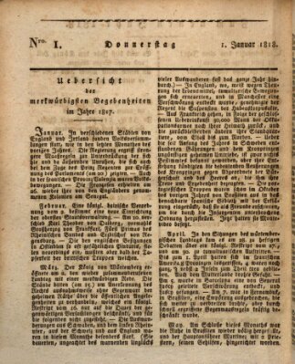 Regensburger Zeitung Donnerstag 1. Januar 1818