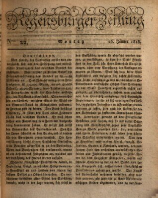 Regensburger Zeitung Montag 26. Januar 1818