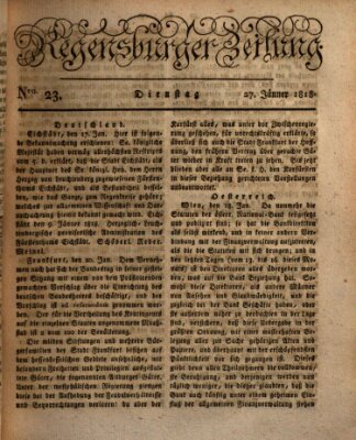 Regensburger Zeitung Dienstag 27. Januar 1818