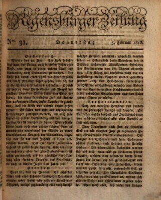 Regensburger Zeitung Donnerstag 5. Februar 1818