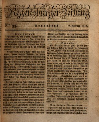 Regensburger Zeitung Samstag 7. Februar 1818