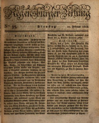 Regensburger Zeitung Dienstag 10. Februar 1818