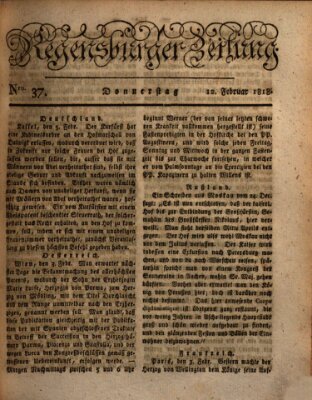 Regensburger Zeitung Donnerstag 12. Februar 1818