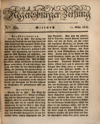 Regensburger Zeitung Mittwoch 11. März 1818