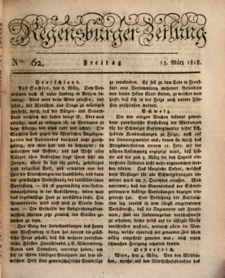 Regensburger Zeitung Freitag 13. März 1818