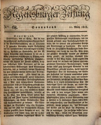 Regensburger Zeitung Samstag 21. März 1818