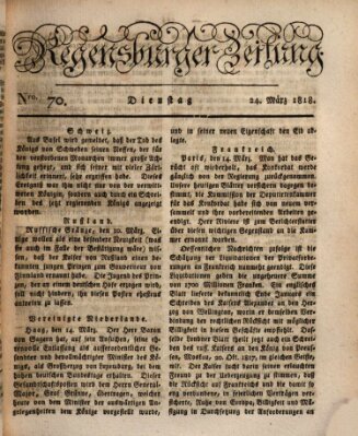 Regensburger Zeitung Dienstag 24. März 1818