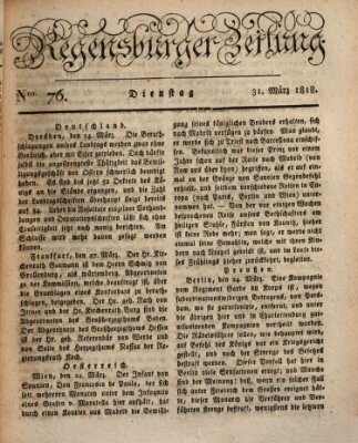 Regensburger Zeitung Dienstag 31. März 1818