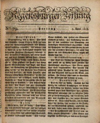 Regensburger Zeitung Freitag 3. April 1818